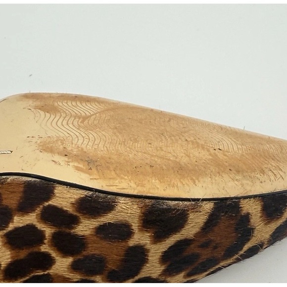 Gianni Bini Women's Heels Size 9M Leopard Print Leather/ Dyed Fur - Picture 6 of 12
